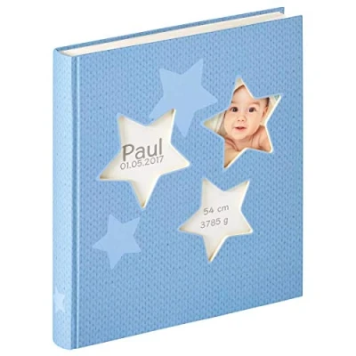Obrázek walther design Fotoalbum modré 28 x 30,5 cm dětské album s vyraženým krytem, Baby Estrella UK 133 L