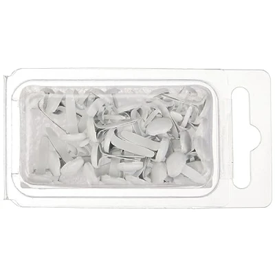 Obrázek Rayher Brads &quot;kulaté&quot;, 4 mm + 8 ø smíšené, barva bílá, blistrový box 75 kusů, mini kolečka pro scrapbooking a kutilství, sponky na vzory, rozpěrné svorky, 7871602