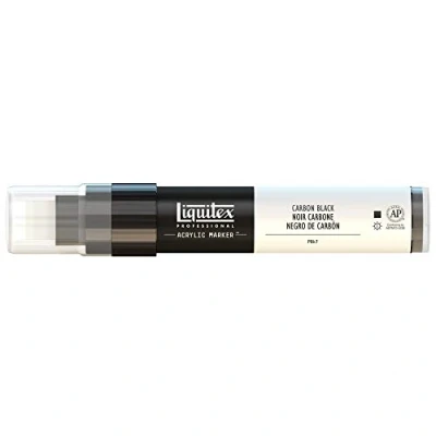 Obrázek Liquitex 4610337 Professional Paint Marker, akrylový popisovač s vysoce pigmentovanou akrylovou barvou na bázi vody pro vnitřní a venkovní použití, široká špička karbonová černá
