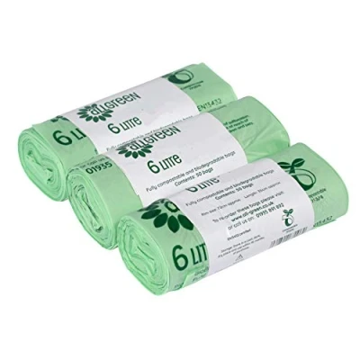 Obrázek All pro Green 6 litrů Kompostierbarer Biobag přenosný pytel, 150 pytle na odpadky