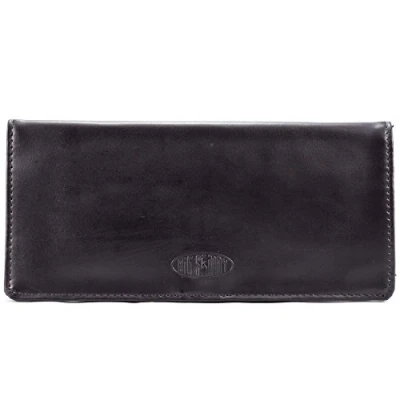 Obrázek Big Skinny Dámský Executive Leder Bi Fold Scheckbuch Slim Wallet pro až 40 karet černá