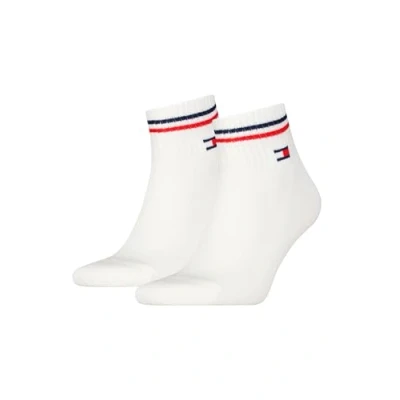 Obrázek Tommy Hilfiger Unisex Quarter ponožky (balení 2 ks), bílá, 43 46