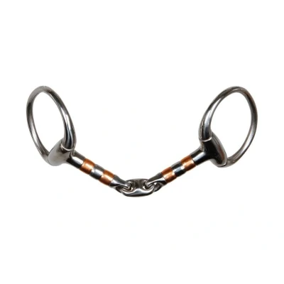 Obrázek Harry&#039;s Horse Eggbut Double Jointed Snaffle copper rollers 13mm