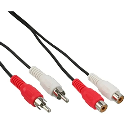 Obrázek InLine 89934 Cinch, 2x RCA konektor/zdířka, 10 m