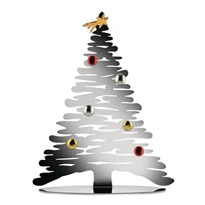 Obrázek Alessi BM06 Bark for Christmas Vánoční ozdoba ušlechtilá ocel AISI 430 lesklá leštěná s magnety z porcelánu, 35,50 x 14,00 45,00 cm nerezová