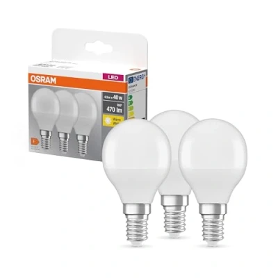 Obrázek Osram LED Base Classic P lampa, 5 W, náhrada za 40W žárovku, teplá bílá, balení 3 ks