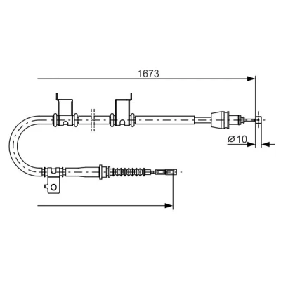 Obrázek Kabel, parkovací brzda BOSCH 1 987 482 361