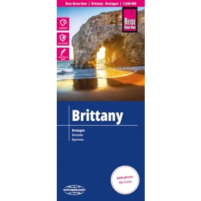 Obrázek Reise Know How Landkarte Bretagne / Brittany (1:200.000): reiß und wasserfest (world mapping project)