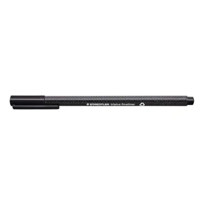 Obrázek STAEDTLER 334 9 Triplus Fineliner (trojhranný, super jemný, kovový hrot, šířka linie cca 0,3 mm, 10 kusů) černý