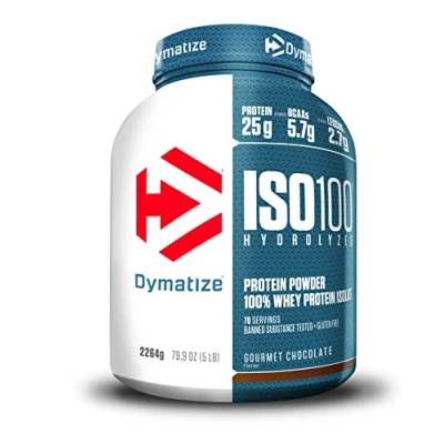 Obrázek Dymatize ISO 100 Hydrolyzed Gourmet Chocolate 2264g Whey Protein hydrolyzovaný + izolovaný prášek