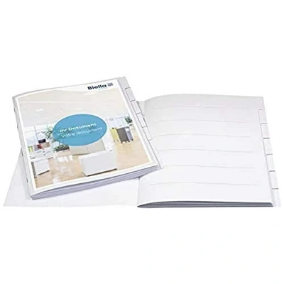Obrázek Biella Premium organizérový soubor Orga File # 1 pro složku A4 s 6 přihrádkami Viditelná kapsa nahoře a otevřená na boku bílá ideální kancelář mobilní organizaci Brožura SWISS MADE