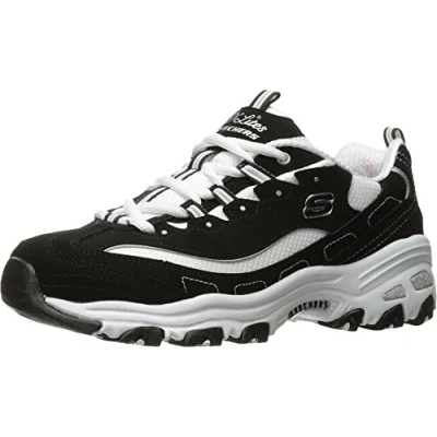 Obrázek Skechers 11422 BKW D&#039;Lites Extreme, dámské tenisky, černá, bílá.