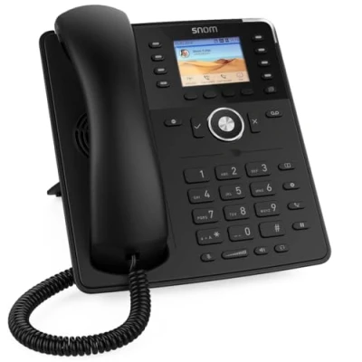 Obrázek Snom D735 IP telefon, SIP stolní telefon (grafický 2,7palcový TFT displej s vysokým rozlišením, 32 samopopisujících funkčních tlačítek (8 fyzických), černý, 00004389