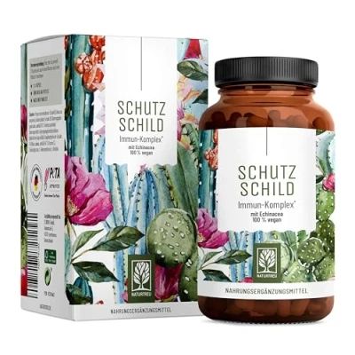Obrázek Komplex imunitního systému 500 mg Echinacea s vitaminem C zinkem selen L histidin a kalmegh posílení * veganské bez přísad 120 kapslí Purpurea na 60 dní