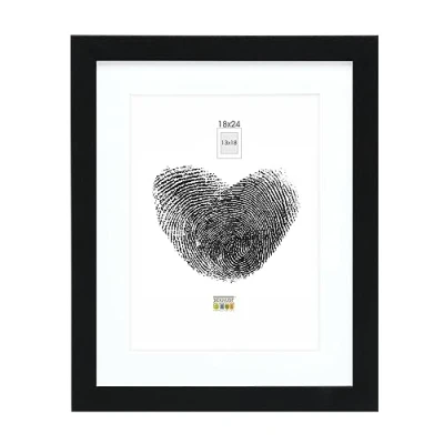 Obrázek Deknudt Frames Rámeček na obraz s paspartou černý S66KF2 P1 18 x 24 cm pro 13 80 rám obrazy dřevo MDF zavěšení nebo vystavení obrázků