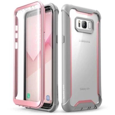 Obrázek pouzdro pro Samsung Galaxy S8 + Plus od i Blason, celoplošné robustní ochranné průhledné s nárazníkem, vestavěnou ochranou displeje 2017, Růžová