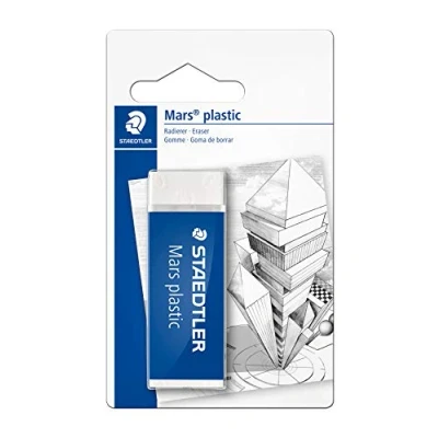 Obrázek STAEDTLER 526 50 BKD Radierer Mars plastic phtalat und latexfrei, 1 Stück auf Blisterkarte, weiß