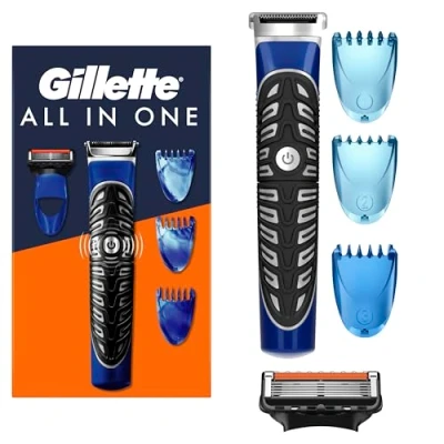 Obrázek Gillette Fusion 5 Styler Rasierer Herren, Barttrimmer plus Rasierklinge 3 Kammaufsätze, Geschenk für Männer