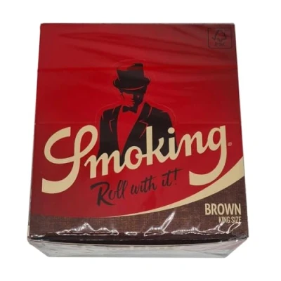Obrázek 1 box Smoking® Brown King Size Papers 50 x 33 lístky Hnědá originální ®