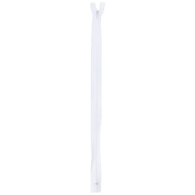 Obrázek Trimz 40 cm Langer Reißverschluss mit 4 mm Zähnen, Weiß, 10 Stück, Polyester