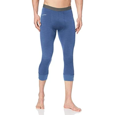 Obrázek Schöffel Pánské Merino Sport Pants Short M, teplotní regulující dlouhé spodky, prodyšné termo legíny v délce 3/4, Imperial b, S