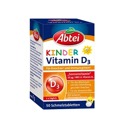 Obrázek Abtei Dětský vitamín D3 pro kosti a imunitní systém (50 tablet)