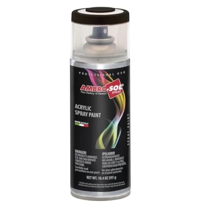 Obrázek Ambro Sol Víceúčelový akrylový lak ve spreji V400PAST6, barva s vysokým leskem pro vnitřní a venkovní použití, sprej všechny materiály, 400 ml recyklovatelný bílý
