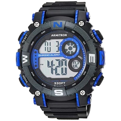 Obrázek Armitron Sport Pánské náramkové hodinky, digitální, chronograf, umělá pryskyřice, 40/8284, modrá, Páska