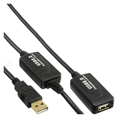 Obrázek InLine 34612I USB 2.0 aktivní prodloužení, se zesílením signálu &quot;Repeater&quot;, konektor A na zdířce A, 15 m