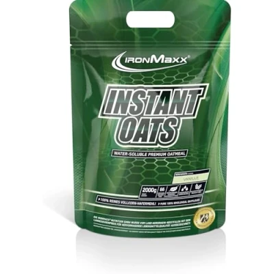 Obrázek IronMaxx Instant Oats ovesné vločky vanilkový sáček 2000 g přírodní veganský weightgainer Low Sugar &amp; bez konzervačních látek
