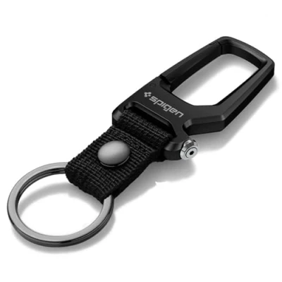 Obrázek Spigen Karabinka, přívěsek na klíče do auta, otvírák láhve Keychain, držák klíče, kroužek černá