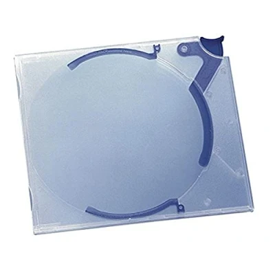 Obrázek Durable Hardbox na CD QUICKFLIP Standard, pro 1 CD, PP, 142x126x29 mm, transp./modrý, 10 kusů, 528806