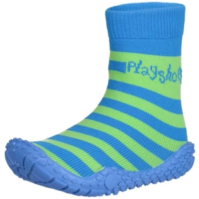 Obrázek Playshoes Unisex dětské vodní sportovní boty, Zelené proužky.