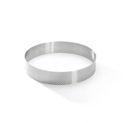 Obrázek de Buyer Runder Tortenring VALRHONA aus perforiertem Edelstahl Durchmesser 18,5 cm, Höhe 3,5 cm 3098.07