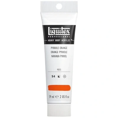 Obrázek Liquitex Profesionální Heavy Body akrylová barva, akryl v umělecké kvalitě, 59 ml tuba pyrrolová oranžová