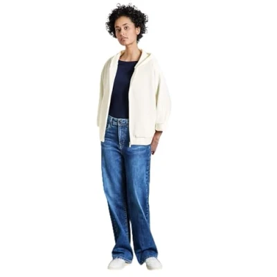 Obrázek Street One Silklook Mikina na zip, Ženy, Velikost: 38, Weiß
