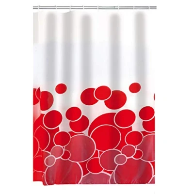 Obrázek RIDDER Sprchový závěs Textil Kani červený 180x200 cm