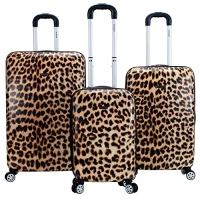 Obrázek Rockland Safari Hardside Spinner kolo zavazadlo, Leopard, Zavazadlo Melbourne s možností rozšíření