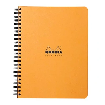 Obrázek Rhodia 193448C Notebook mit Spiralbindung, DIN A5+, 16 x 21cm, 80 Blatt, Dot Lineatur 80g, ideal für Meetings und Notizen, 1 Stück, Orange