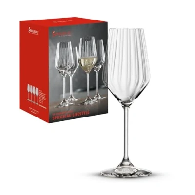 Obrázek Spiegelau 4dílná sada sklenic na šampaňské, sklenice sekt, křišťálové sklo, 310 ml, LifeStyle, 4450177
