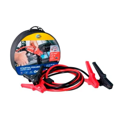 Obrázek HELLA startovací kabel propojovací do auta 3,5 metru pro benzínové a dieselové motory s taškou na přenášení 8KS 236 689 001, červený / černý