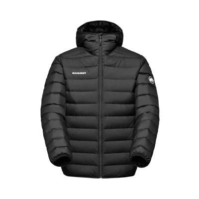 Obrázek Mammut Waymarker IN Hooded Jacket Men vodoodpudivá zimní bunda pro muže, lehká prošívaná bunda, outdoorová péřová teplá, vycpaná s kapucí černá, XXL