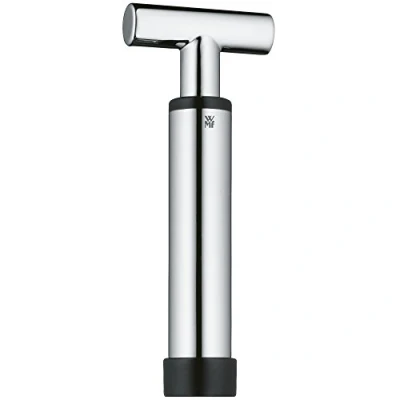 Obrázek WMF Vino pumpa na víno se 2 uzávěry, 15,8 cm, nerezová ocel Cromargan, Wine Saver, vakuová víno, vakuové čerpadlo, oxidační zarážka