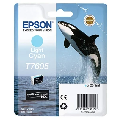 Obrázek Epson T76054010 inkoustové náplně, 26 ml, světle azurová