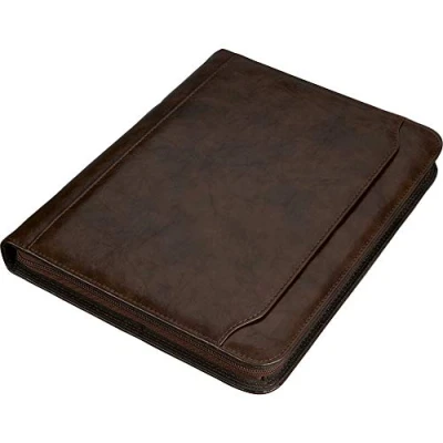 Obrázek Alassio 30064 desky s kroužkovou vazbou MASSA ve formátu DIN A4, na psaní z imitace kůže, dokumenty v hnědé barvě, cca 34 x 27 4 cm, kalkulačkou