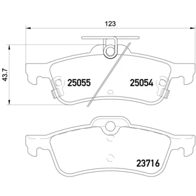 Obrázek Sada brzdových destiček, kotoučová brzda BREMBO P 28 070