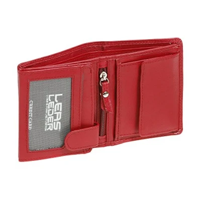 Obrázek LEAS Mini kombinovaná peněženka RFID ochrana pravá kůže, červená edice, červená,