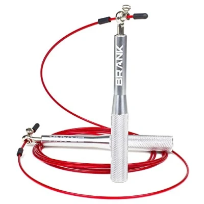 Obrázek BRANK SPORTS 3,5 metru švihadlo pro dospělé Fitness úspěchy double Under Box Sport skákání přes lano Speed Rope Švihadlo včetně tréninkového plánu zdarma