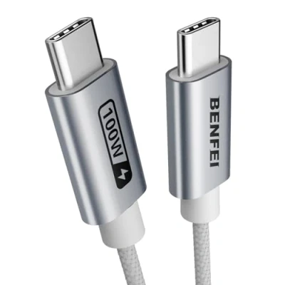 Obrázek BENFEI Nový silikon USB C na nabíjecí kabel C, 100W typu dlouhý 1 m, rychlonabíjecí výkon pro iPhone 15/15Pro/15Plus/15ProMax MacBook Pro/iPad Pro/Air 4, Samsung Galaxy S23+/S23