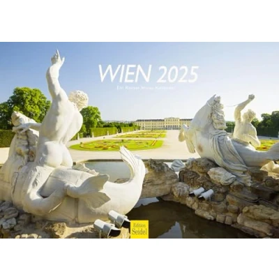 Obrázek Edition Seidel Prémiový kalendář Vídeň 2025 formát DIN A3 Nástěnný Evropa Rakousko Hlavní město Zámek Schönbrunn Donau Metropole Skyline Rainer Mirau